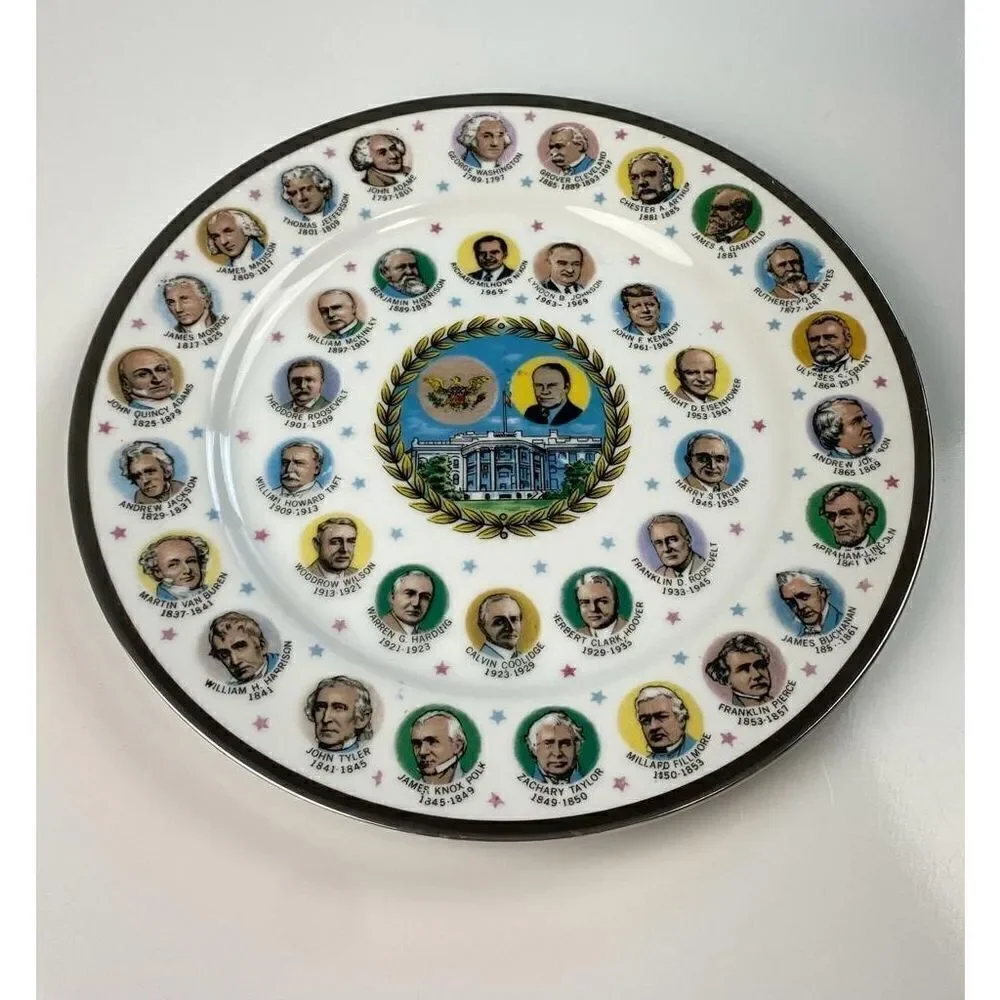 Vtg Presidents of the United States Plate Gerald Ford  Made In Japan Capsco RARE